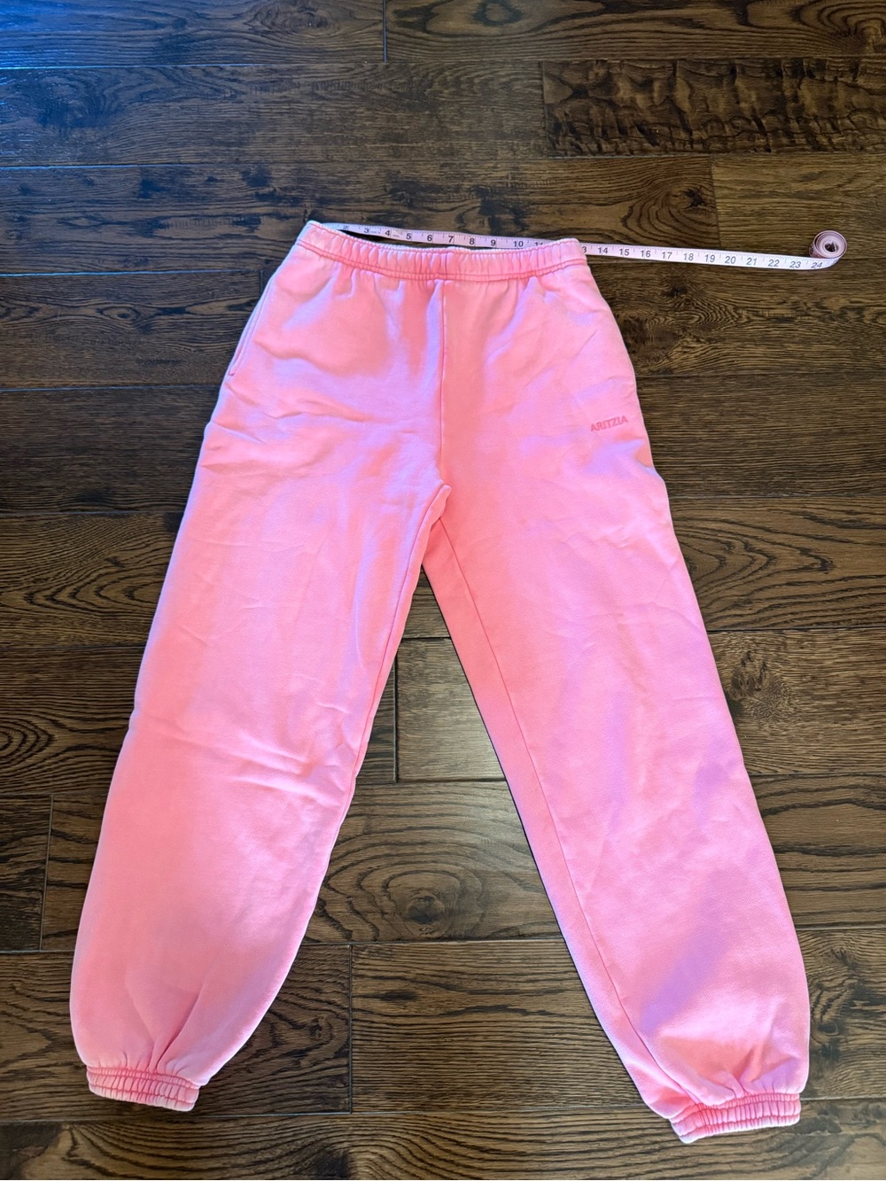 Aritzia Bright Pink Elastic Waist Sweatpants with Pockets